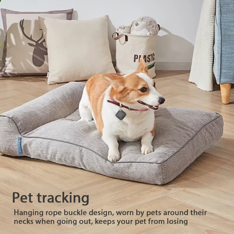 MFi Certified Smart Pet Tracker Compatible with Apple Find My, Bluetooth Pet Tag with Sound Alert, Lost Mode & Location Sharing
