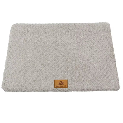 3D Foam Pet Bed with Removable Washable Faux Fur Cover Orthopedic Waterproof Dog Bed for Crate Anti-Slip Bottom Dog Bed